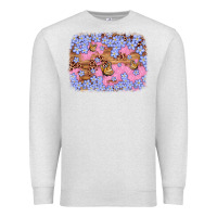 Oatmeal Heather easter butterfly leopard background Premium Sweatshirt - Artiststas