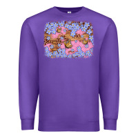 Purple easter butterfly leopard background Premium Sweatshirt - Artiststas
