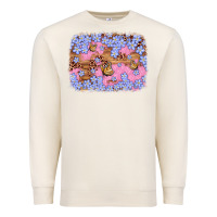 Sandshell easter butterfly leopard background Premium Sweatshirt - Artiststas