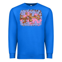 True Royal easter butterfly leopard background Premium Sweatshirt - Artiststas