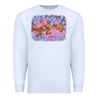 White easter butterfly leopard background Premium Sweatshirt - Artiststas