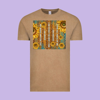 Self Reminders With Sunflowers Vintage Tee Designed By Tumblerdesignbyshophia