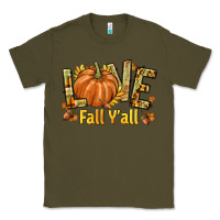 Army Green Love Fall Y'all Classic Tee - texasbilliewilder