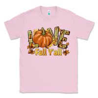 Bubblegum Pink Love Fall Y'all Classic Tee - texasbilliewilder