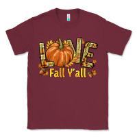 Burgundy Love Fall Y'all Classic Tee - texasbilliewilder