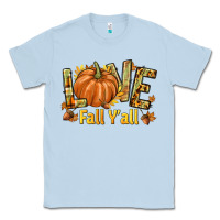 Dusty Blue Love Fall Y'all Classic Tee - texasbilliewilder
