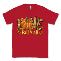 Red Love Fall Y'all Classic Tee - texasbilliewilder