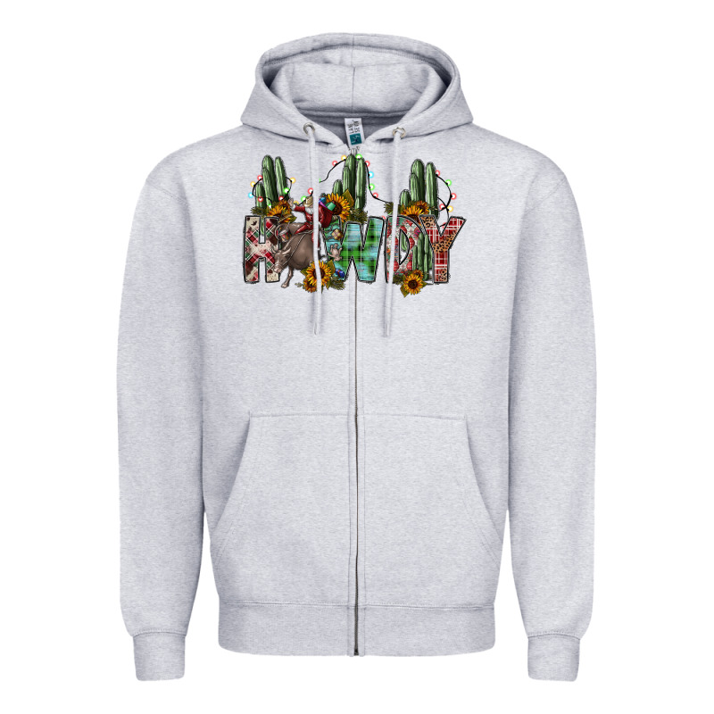 Howdy Zipper Hoodie by SublimationCraftShop | Teevron