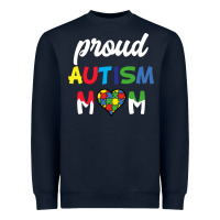 Navy Proud Autism Mom Mothers Day Gift Autism Awareness Heavyweight Sweatshirt - CowhideDigitalArt