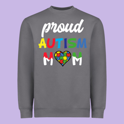 Proud Autism Mom Mothers Day Gift Autism Awareness Heavyweight Sweatshirt Designed By Cowhidedigitalart