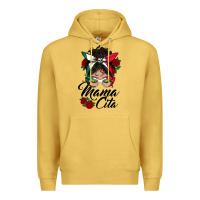 Antique Gold mexican mamacita messy bun Premium Hoodie - BundleAndBundleShop