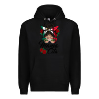 Black mexican mamacita messy bun Premium Hoodie - BundleAndBundleShop