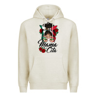 Oatmeal Heather mexican mamacita messy bun Premium Hoodie - BundleAndBundleShop