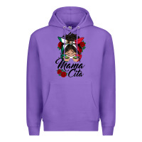 Purple mexican mamacita messy bun Premium Hoodie - BundleAndBundleShop