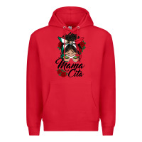 Red mexican mamacita messy bun Premium Hoodie - BundleAndBundleShop