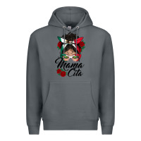 Rock mexican mamacita messy bun Premium Hoodie - BundleAndBundleShop