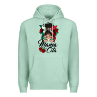 Seafoam mexican mamacita messy bun Premium Hoodie - BundleAndBundleShop