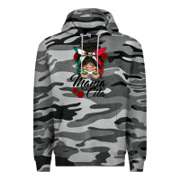 Slate Camo mexican mamacita messy bun Premium Hoodie - BundleAndBundleShop