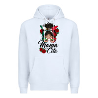 White mexican mamacita messy bun Premium Hoodie - BundleAndBundleShop
