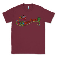 Burgundy merry christmas western Classic Tee - CowhideDigitalArt