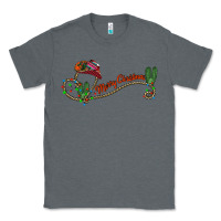 Charcoal Heather merry christmas western Classic Tee - CowhideDigitalArt