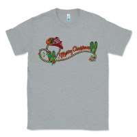 Heather Grey merry christmas western Classic Tee - CowhideDigitalArt