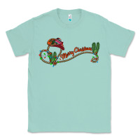Seafoam merry christmas western Classic Tee - CowhideDigitalArt