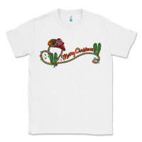 White merry christmas western Classic Tee - CowhideDigitalArt