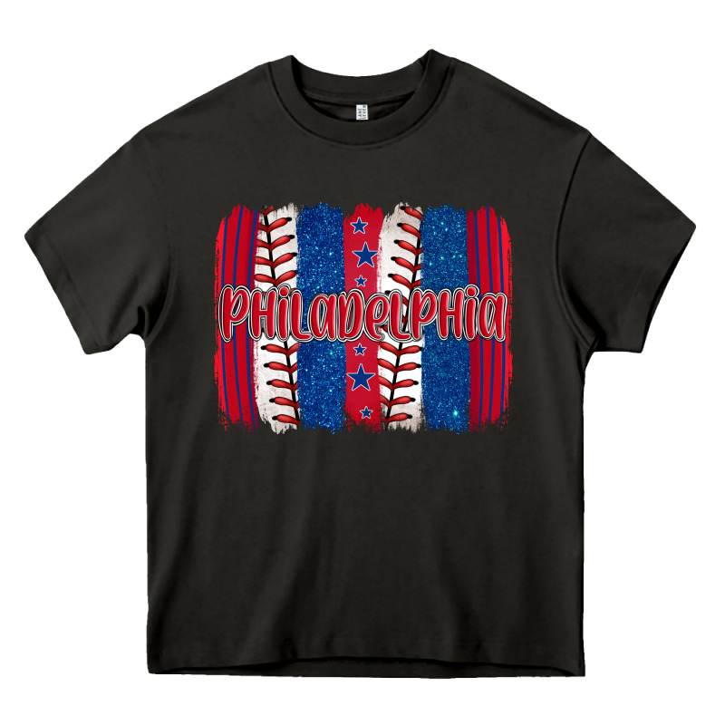 Philadelphia Baseball Team Spirit Brushstrokes Heavy Core Tee by Artiststas | Teevron