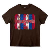 Chocolate Brown philadelphia baseball team spirit brushstrokes Heavy Core Tee - Artiststas