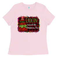 Bubblegum Pink Crocin around the christmas tree Ladies Tee - Bettercallsaul