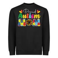 Black Proud Autism Mom sunflower Heavyweight Sweatshirt - CowhideDigitalArt