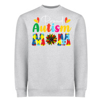Proud Autism Mom Sunflower Heavyweight Sweatshirt | Teevron