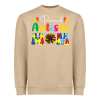 Mushroom Proud Autism Mom sunflower Heavyweight Sweatshirt - CowhideDigitalArt