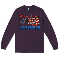 Plum Memorial day honor and remember 4th of july Long Sleeve Tee - CowGirlArtShop