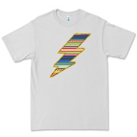 Dove Grey Yellow Aztec Patterned Lightning Premium Tee - Bettercallsaul