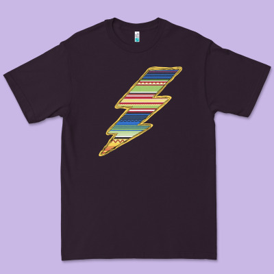 Yellow Aztec Patterned Lightning Premium Tee Designed By Bettercallsaul