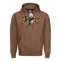 Chestnut panda joy christmas Zipper Hoodie - LillyAllenDesigns
