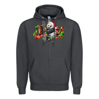 Smoke panda joy christmas Zipper Hoodie - LillyAllenDesigns