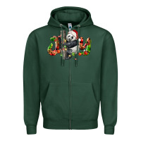 Sports Green panda joy christmas Zipper Hoodie - LillyAllenDesigns