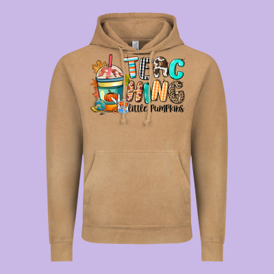 Teaching Little Pumpkins Vintage Hoodie Designed By Cowgirlartshop