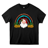 Black santa rainbow Heavy Core Tee - JahusDesignShop