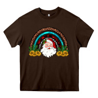Chocolate Brown santa rainbow Heavy Core Tee - JahusDesignShop