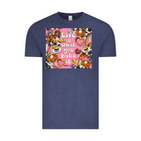 Vintage Denim life is what you bake it with cowhide Vintage Tee - TumblerDesignByShophia
