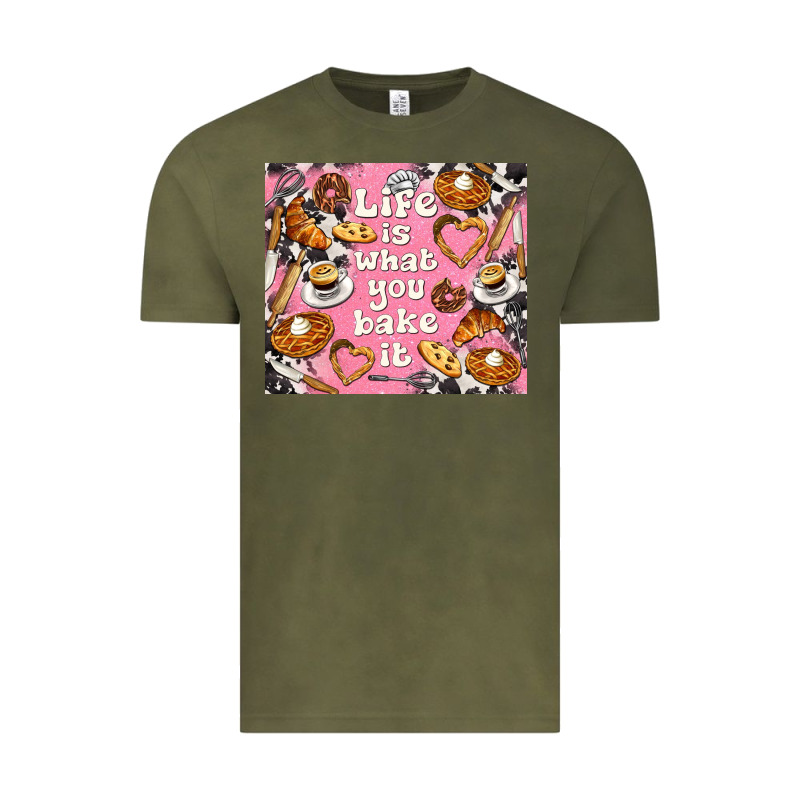 Life Is What You Bake It With Cowhide Vintage Tee by TumblerDesignByShophia | Teevron