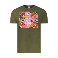 Vintage Olive life is what you bake it with cowhide Vintage Tee - TumblerDesignByShophia