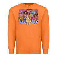Carrot easter bunny egg leopard background Premium Sweatshirt - Artiststas