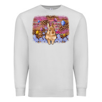 Dove Grey easter bunny egg leopard background Premium Sweatshirt - Artiststas
