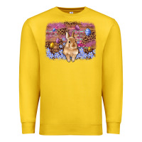 Lemon easter bunny egg leopard background Premium Sweatshirt - Artiststas