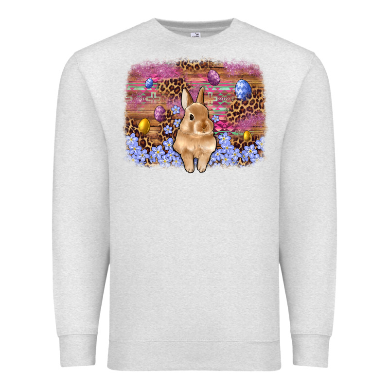 Easter Bunny Egg Leopard Background Premium Sweatshirt by Artiststas | Teevron